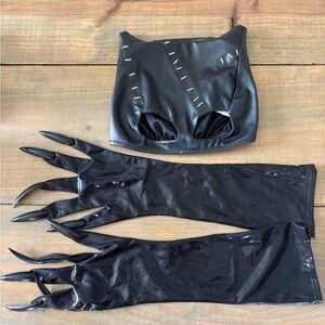 Cat woman mask and gloves